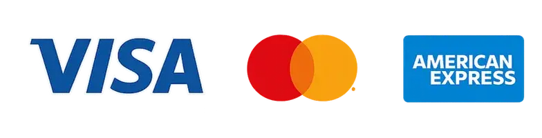 Accepted payment methods: Visa, MasterCard, American Express, Discover, PayPal